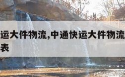 中通快运大件物流,中通快运大件物流收费标准价格表